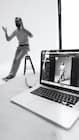 Camera connected directly to a Mac computer in the studio